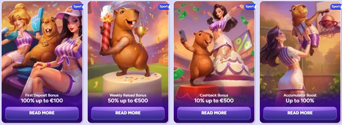 Spinbara welcome bonus - οθόνη προσφοράς